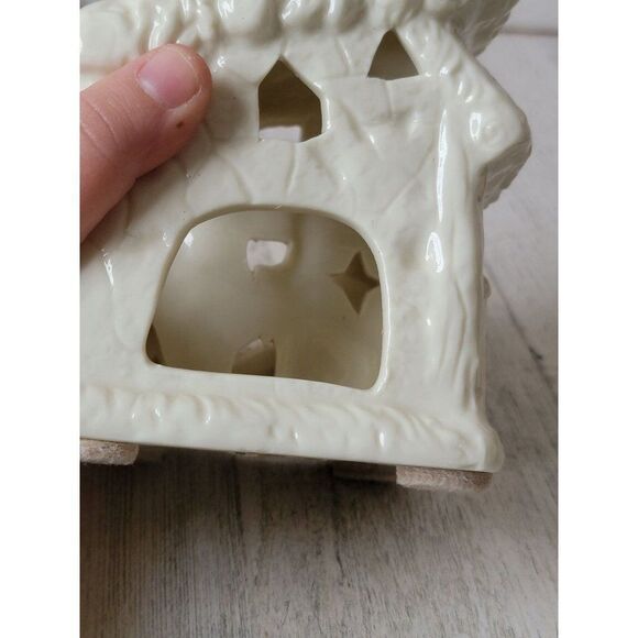 Ceramic nativity scene tea light candle holder Xmas figure - Picture 6 of 6